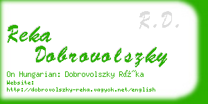 reka dobrovolszky business card